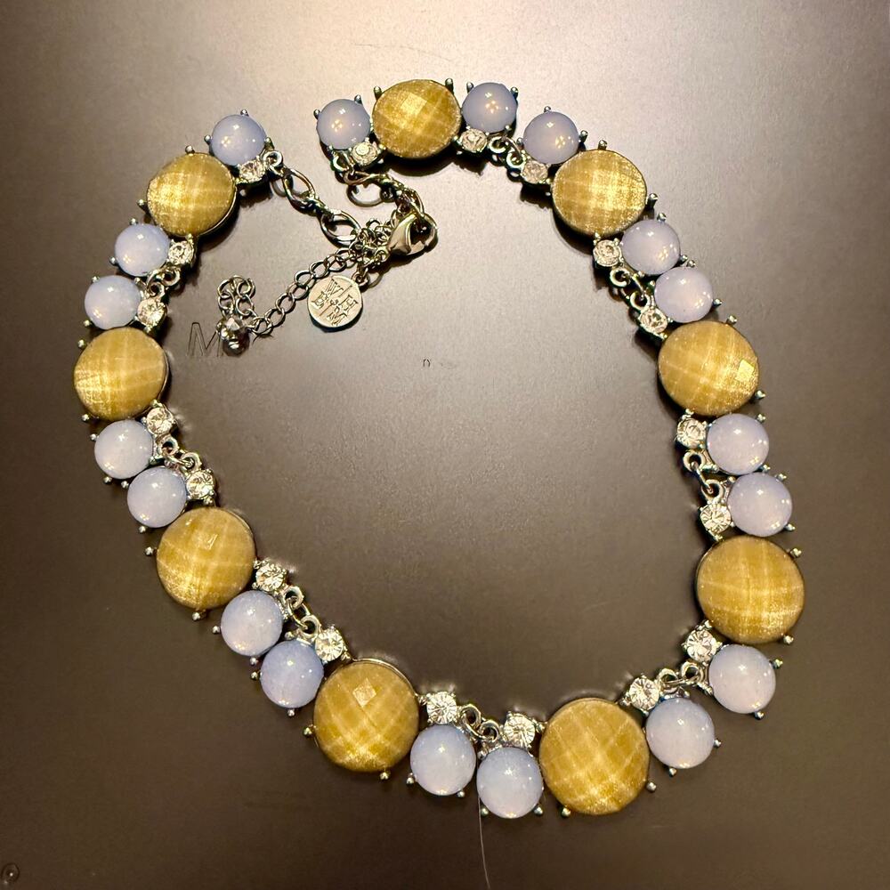 White House Black Market Translucent Beaded Crystal Necklace